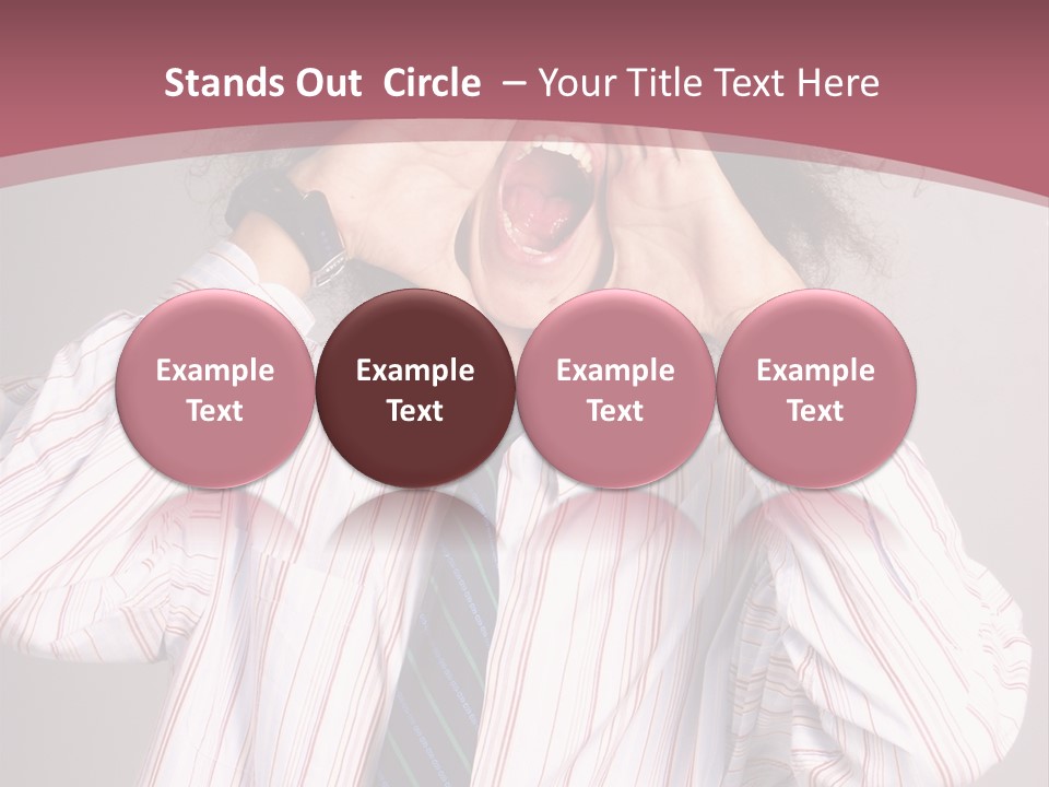 Man Screaming Yellow Music PowerPoint Template