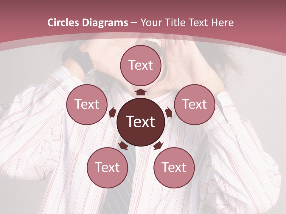 Man Screaming Yellow Music PowerPoint Template