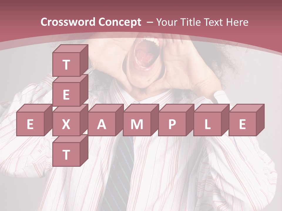 Man Screaming Yellow Music PowerPoint Template