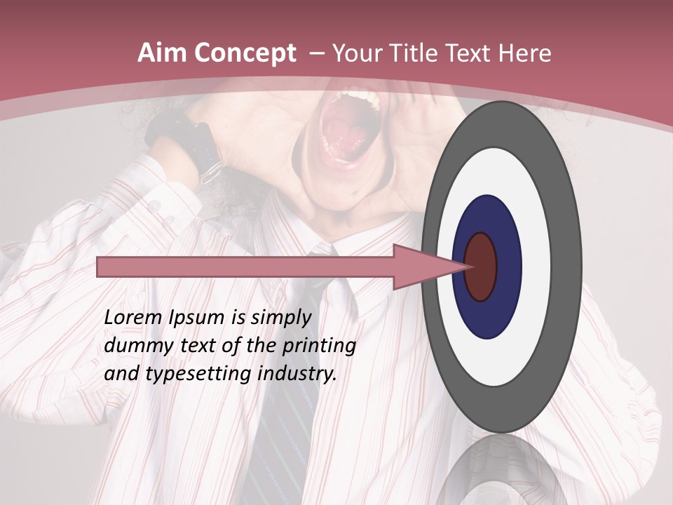 Man Screaming Yellow Music PowerPoint Template