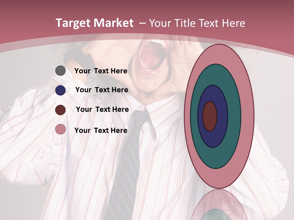 Man Screaming Yellow Music PowerPoint Template