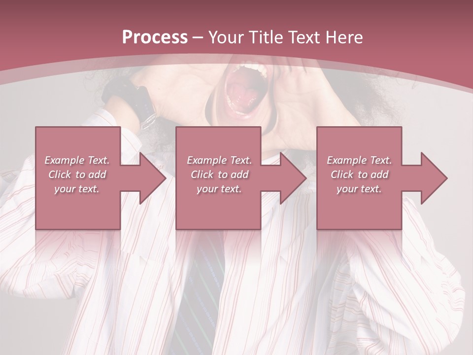 Man Screaming Yellow Music PowerPoint Template