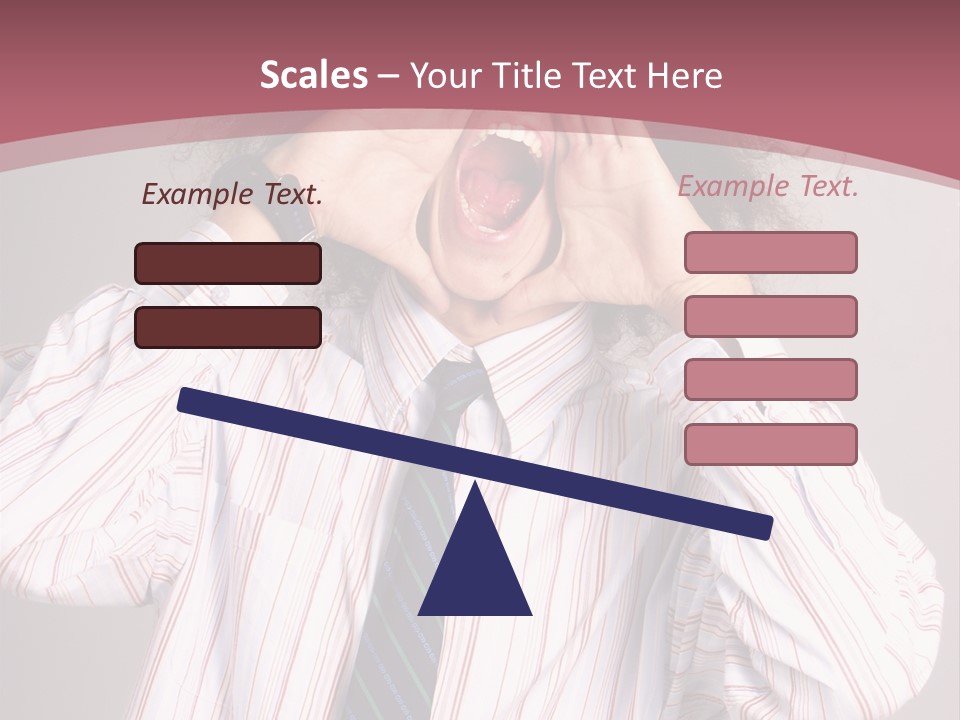 Man Screaming Yellow Music PowerPoint Template