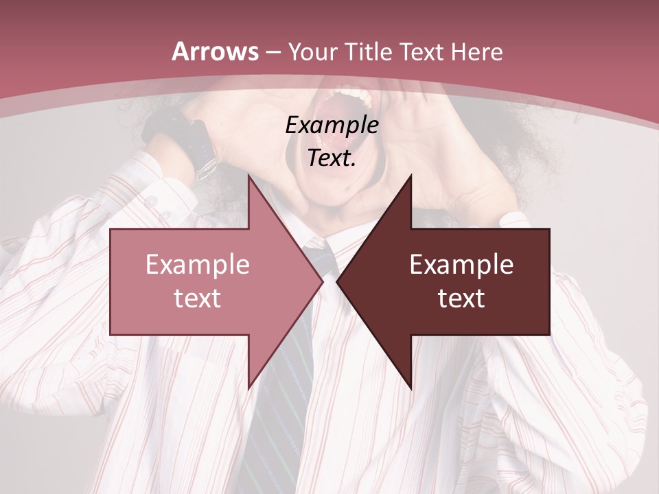 Man Screaming Yellow Music PowerPoint Template