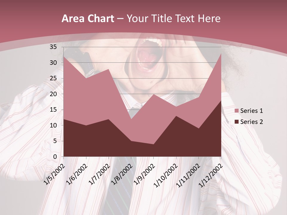 Man Screaming Yellow Music PowerPoint Template