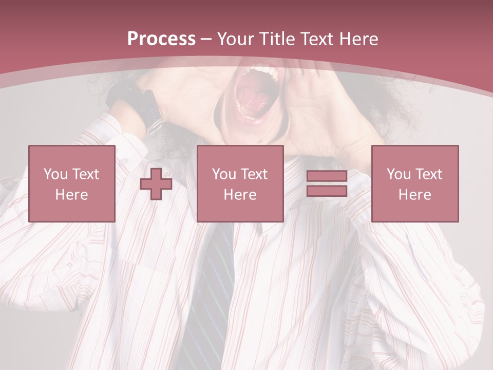 Man Screaming Yellow Music PowerPoint Template