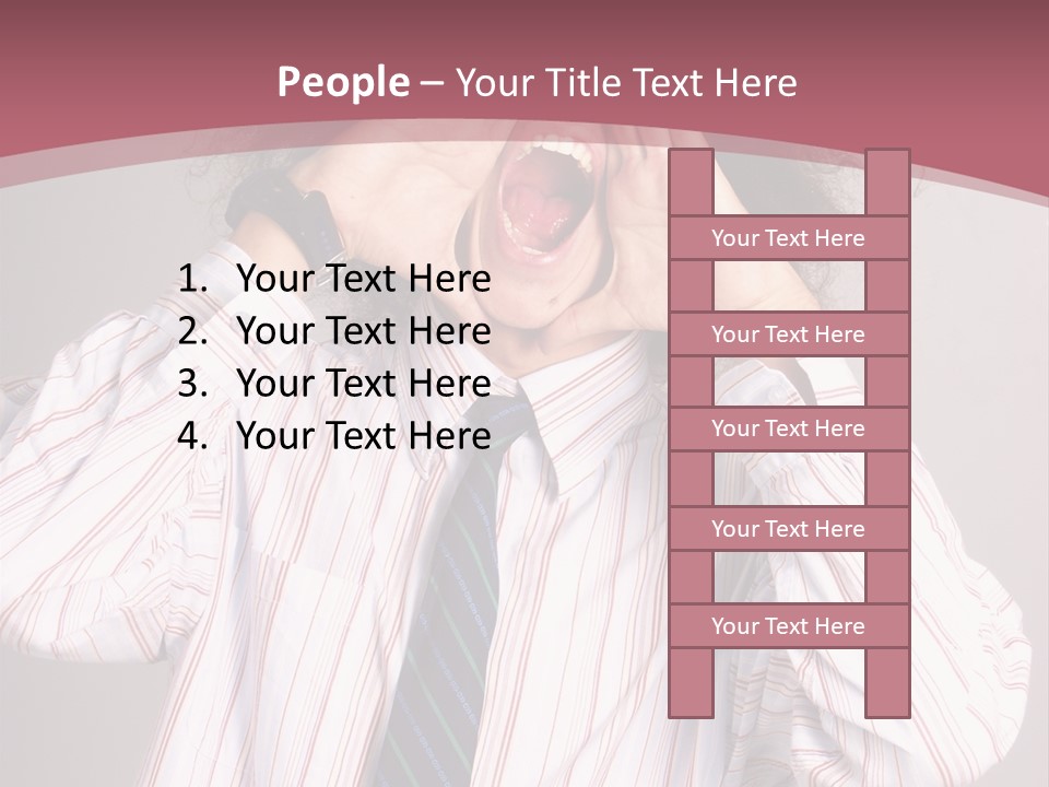 Man Screaming Yellow Music PowerPoint Template