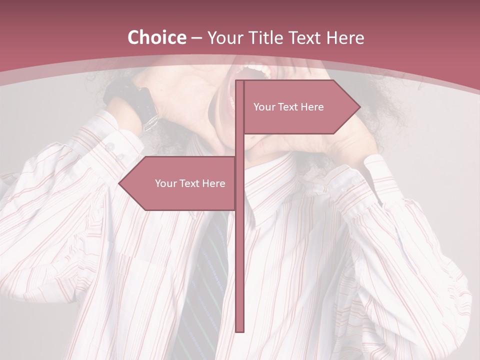 Man Screaming Yellow Music PowerPoint Template