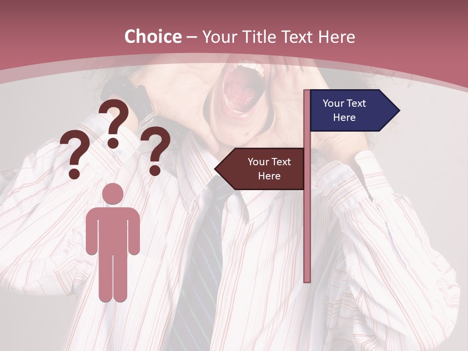 Man Screaming Yellow Music PowerPoint Template