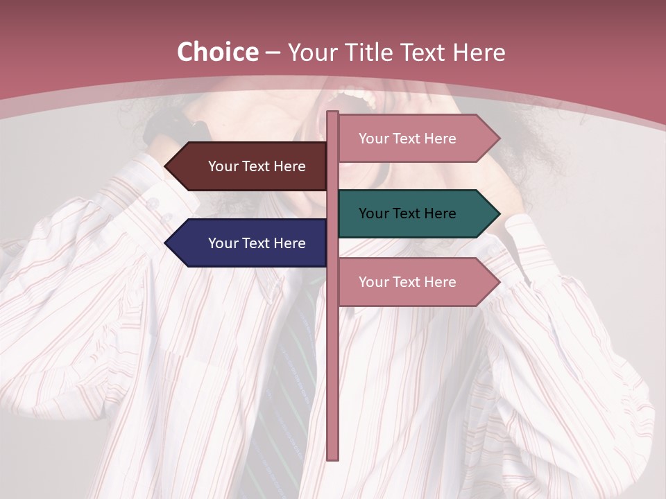 Man Screaming Yellow Music PowerPoint Template