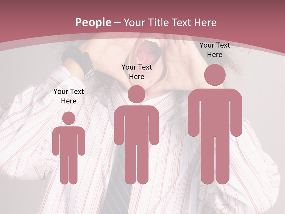 Man Screaming Yellow Music PowerPoint Template