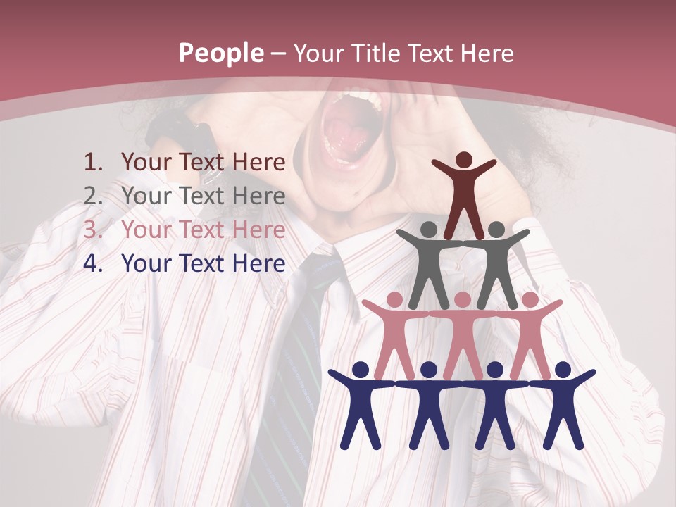 Man Screaming Yellow Music PowerPoint Template