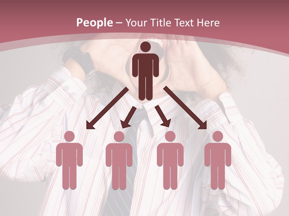 Man Screaming Yellow Music PowerPoint Template