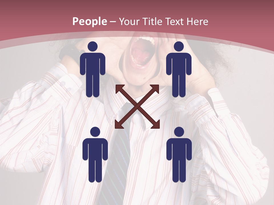 Man Screaming Yellow Music PowerPoint Template