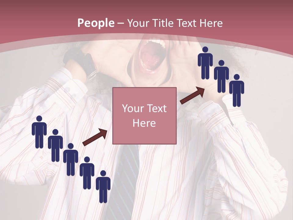 Man Screaming Yellow Music PowerPoint Template