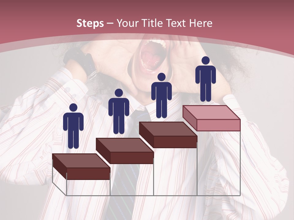 Man Screaming Yellow Music PowerPoint Template