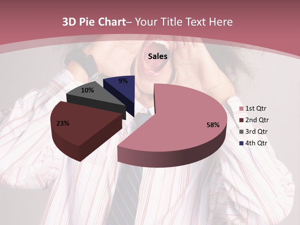 Man Screaming Yellow Music PowerPoint Template