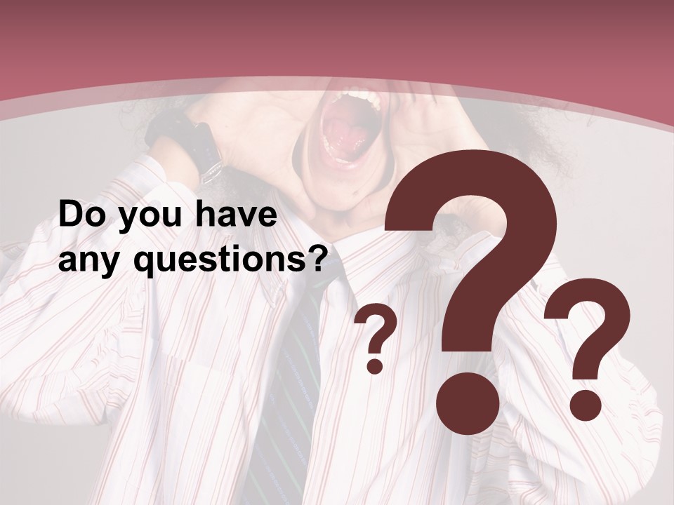 Man Screaming Yellow Music PowerPoint Template