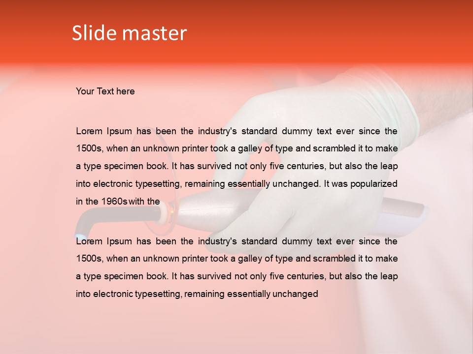 Lamp Hand Dentist PowerPoint Template