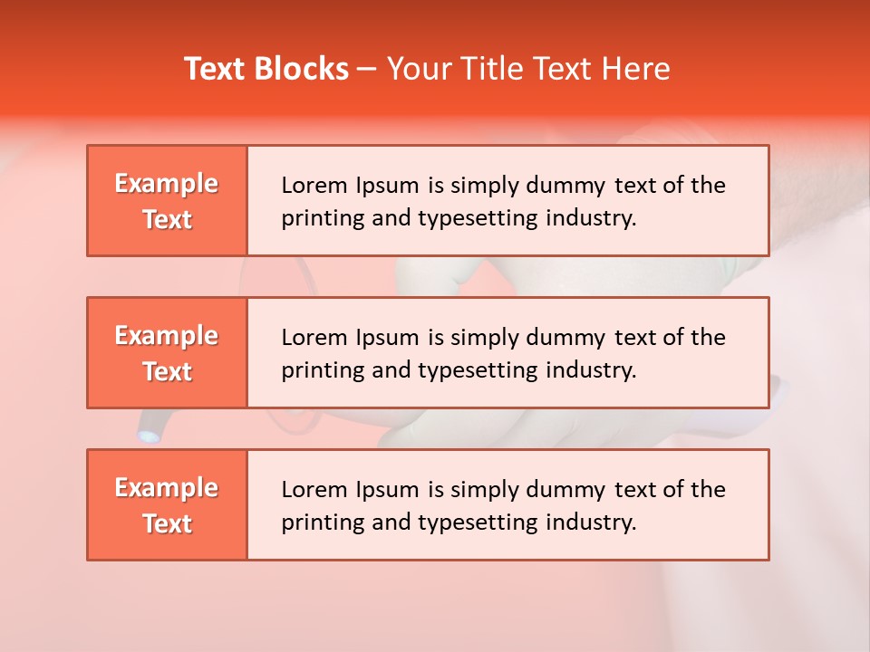Lamp Hand Dentist PowerPoint Template