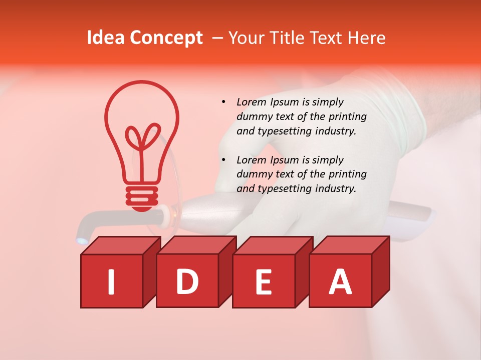 Lamp Hand Dentist PowerPoint Template