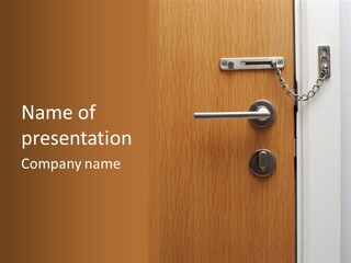 Door Security Hole PowerPoint Template