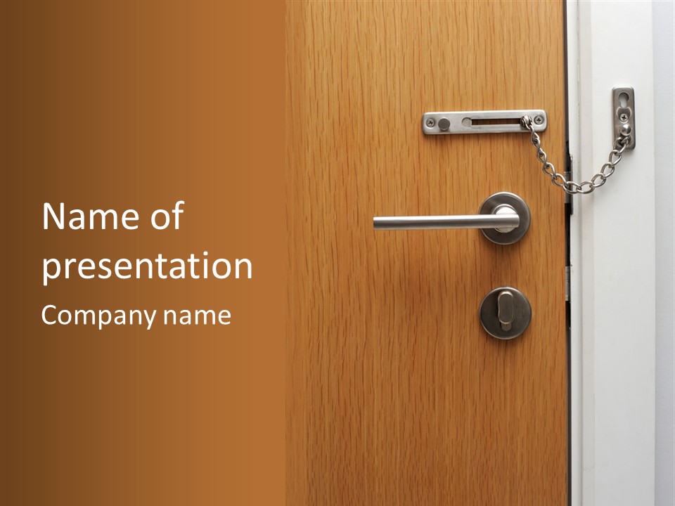 Door Security Hole PowerPoint Template