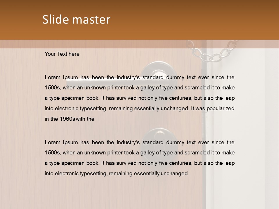 Door Security Hole PowerPoint Template