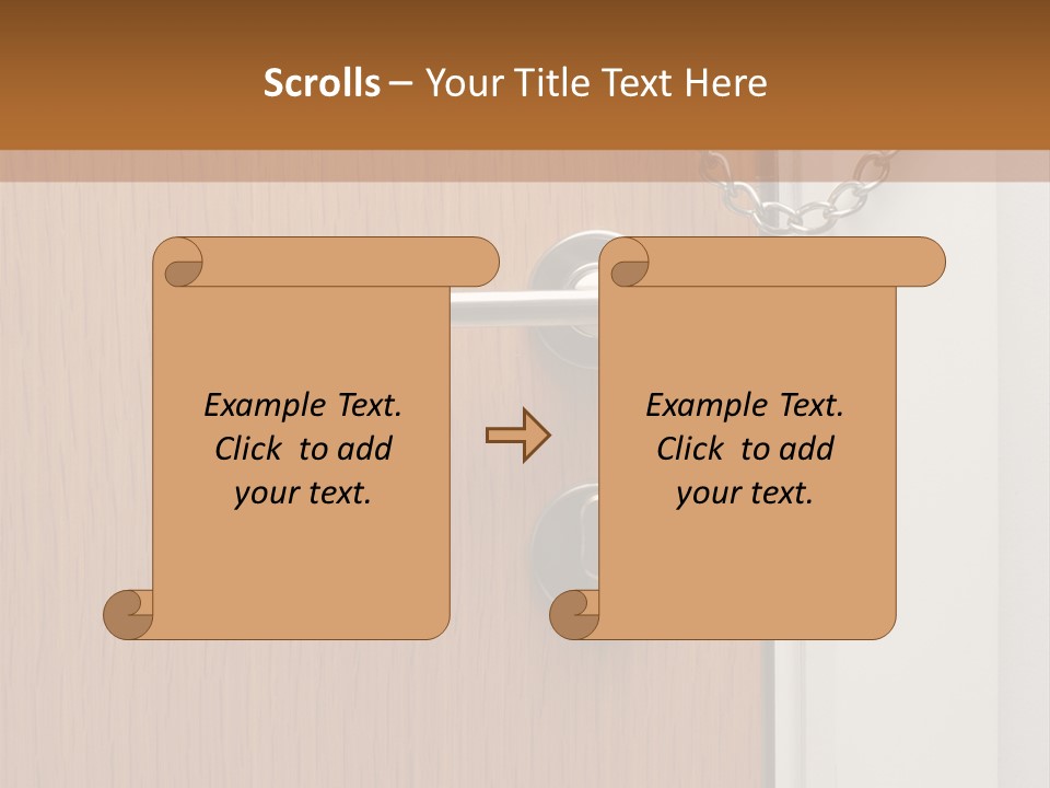 Door Security Hole PowerPoint Template