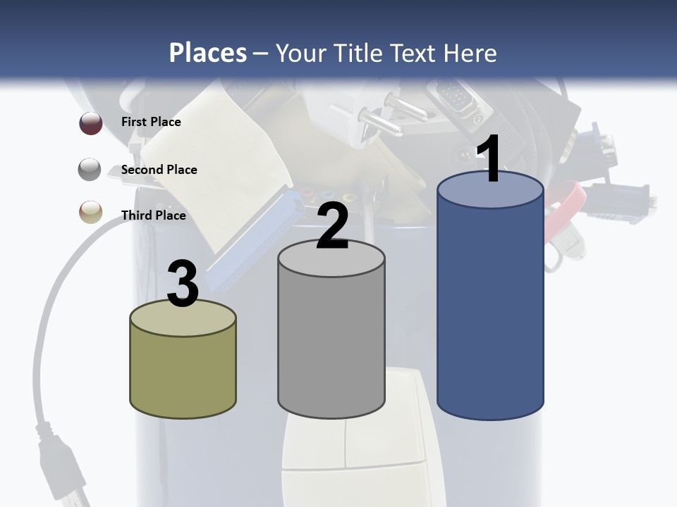 Cable Disposal Disk Drive PowerPoint Template
