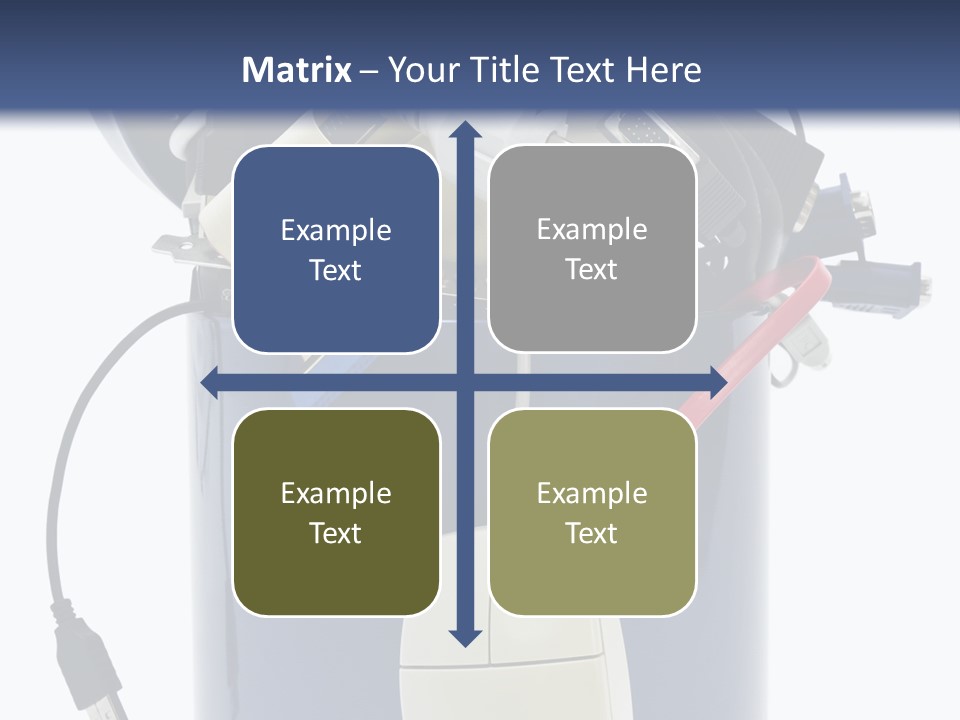 Cable Disposal Disk Drive PowerPoint Template