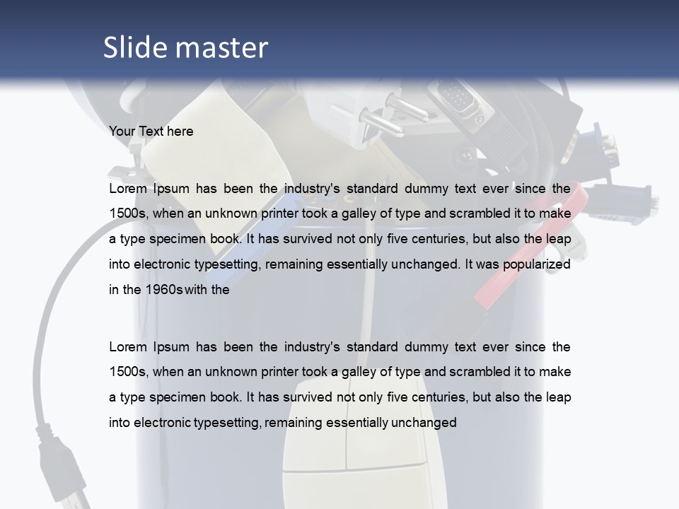 Cable Disposal Disk Drive PowerPoint Template