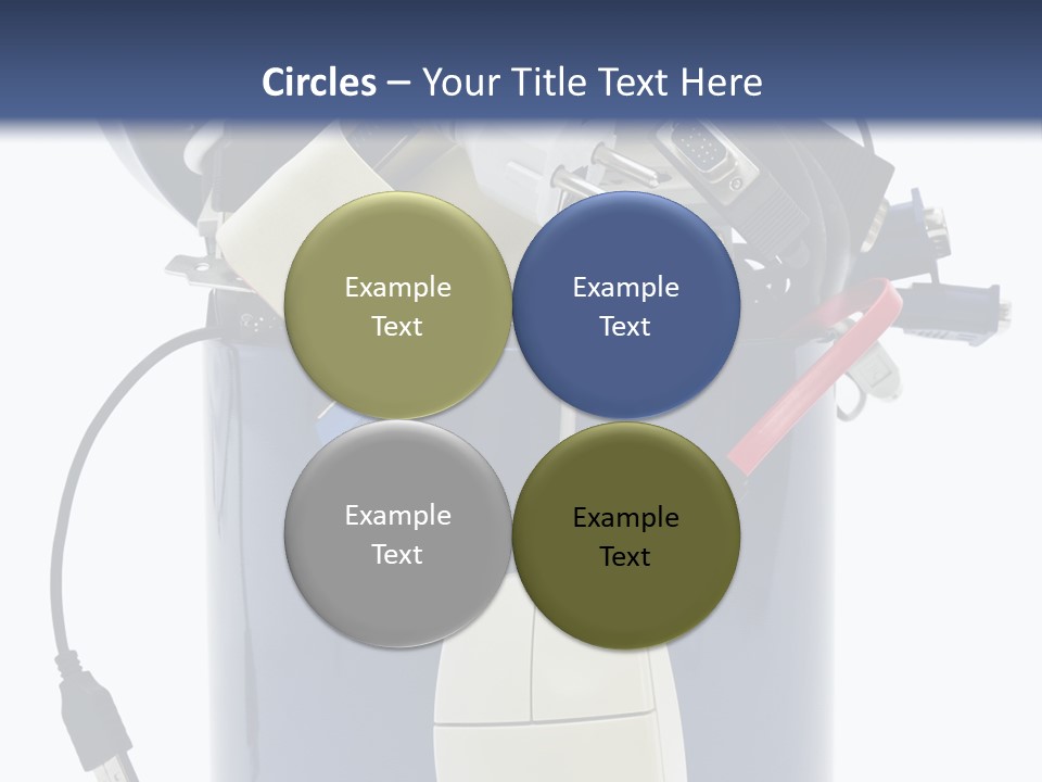 Cable Disposal Disk Drive PowerPoint Template