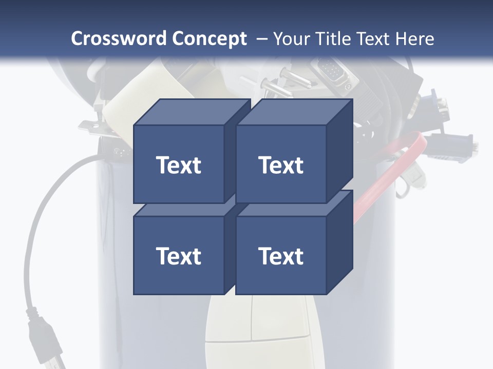 Cable Disposal Disk Drive PowerPoint Template