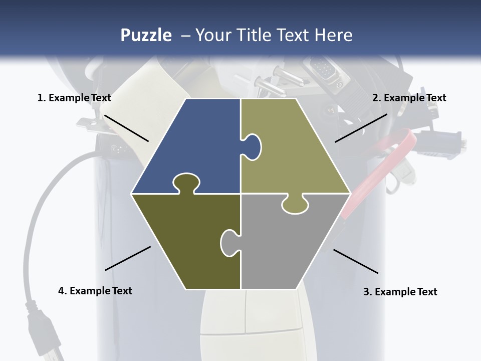 Cable Disposal Disk Drive PowerPoint Template