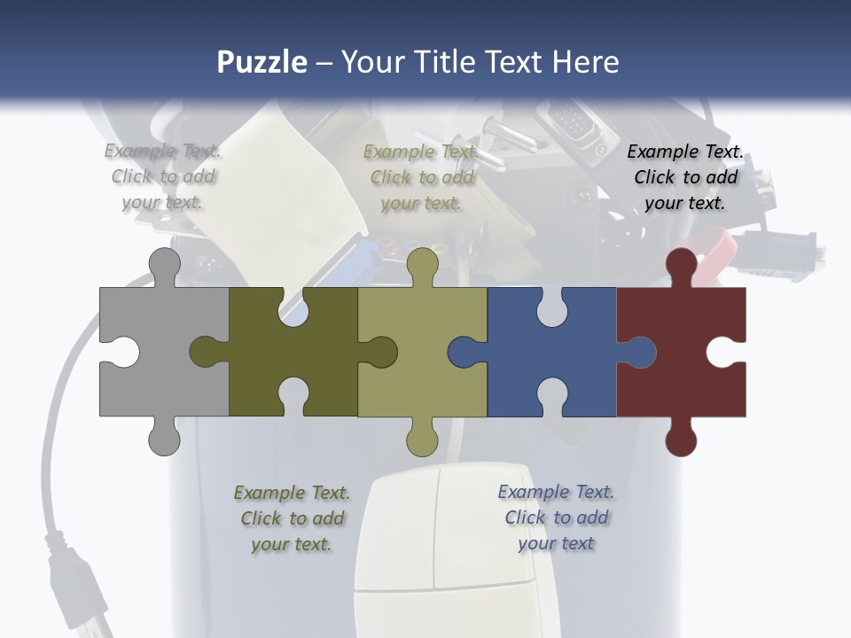 Cable Disposal Disk Drive PowerPoint Template