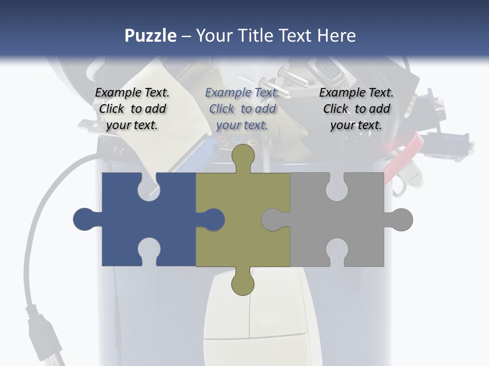 Cable Disposal Disk Drive PowerPoint Template