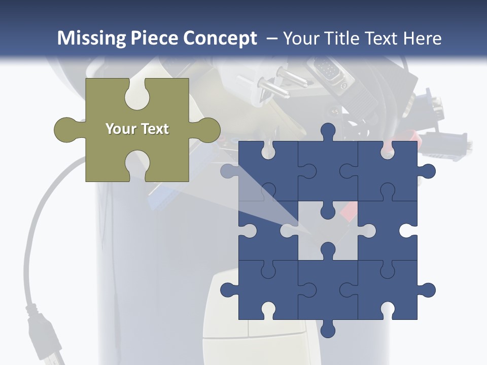 Cable Disposal Disk Drive PowerPoint Template