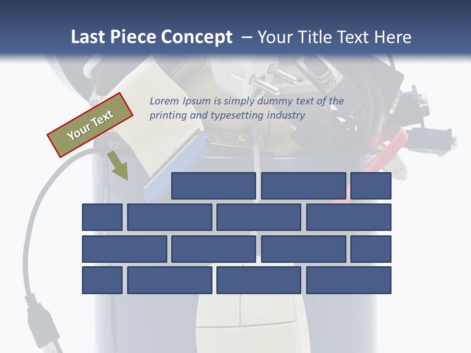 Cable Disposal Disk Drive PowerPoint Template