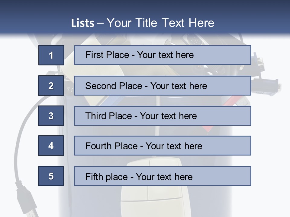 Cable Disposal Disk Drive PowerPoint Template
