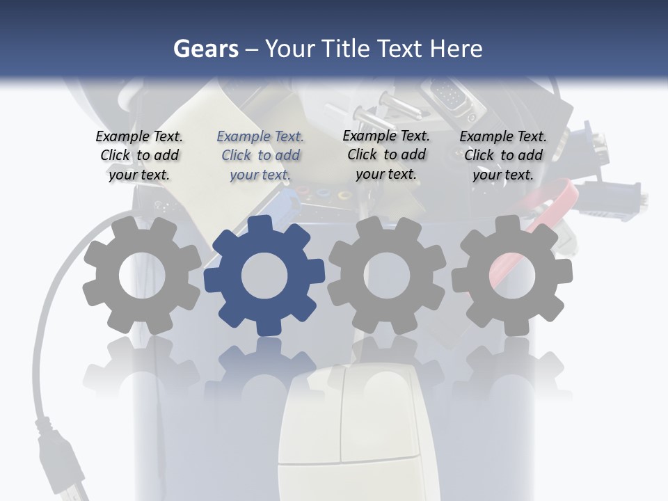 Cable Disposal Disk Drive PowerPoint Template