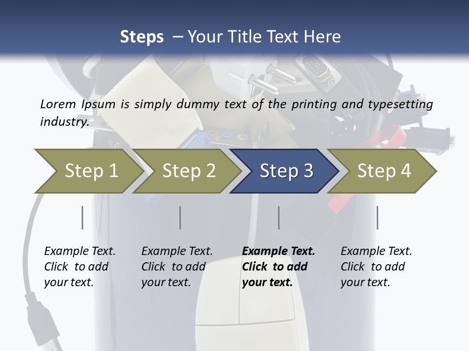 Cable Disposal Disk Drive PowerPoint Template