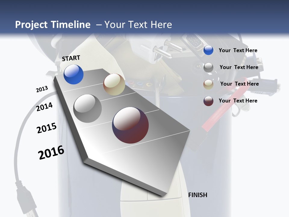 Cable Disposal Disk Drive PowerPoint Template