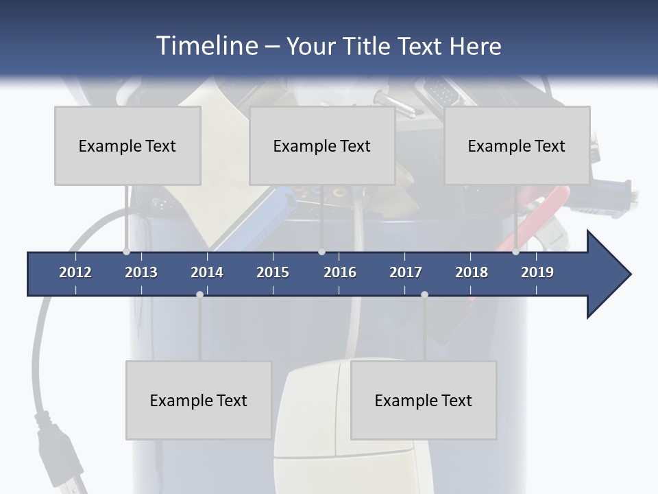 Cable Disposal Disk Drive PowerPoint Template