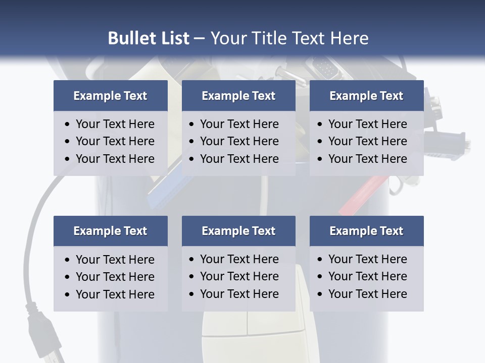 Cable Disposal Disk Drive PowerPoint Template