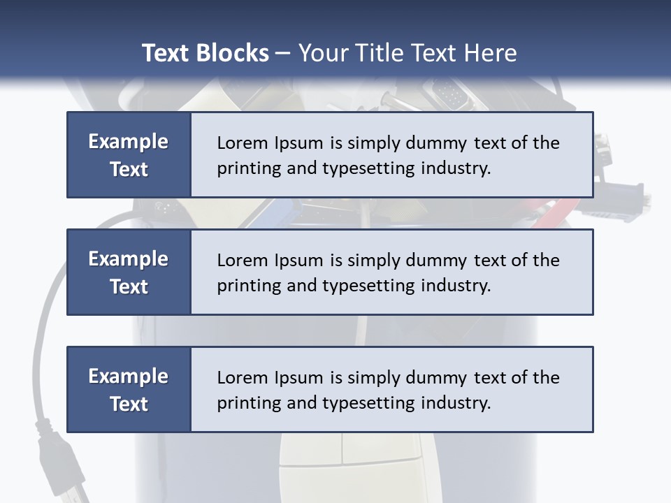 Cable Disposal Disk Drive PowerPoint Template