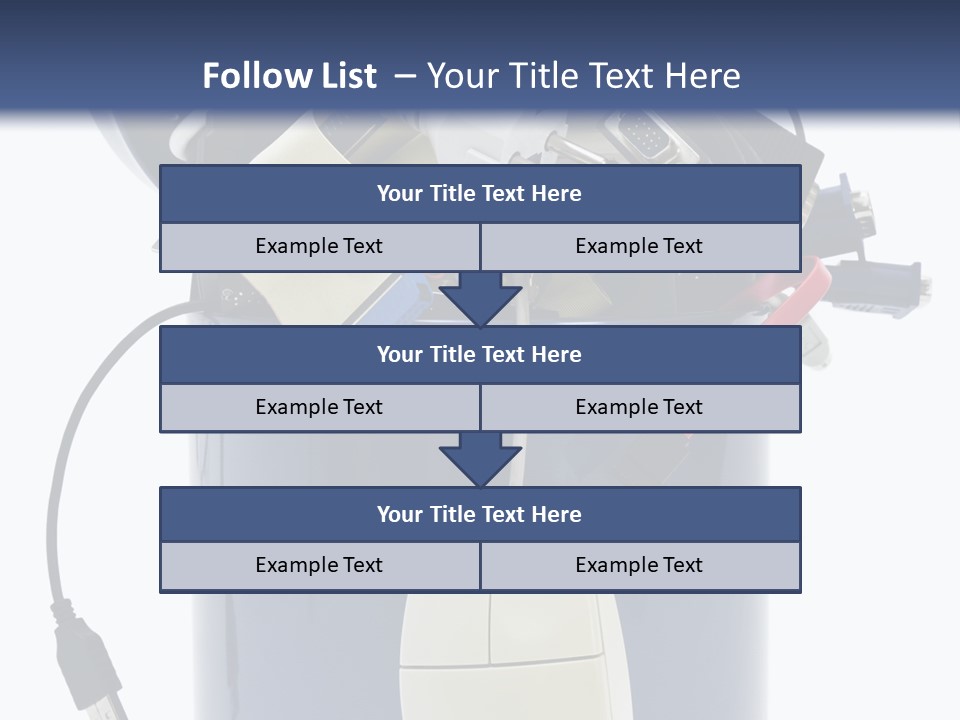Cable Disposal Disk Drive PowerPoint Template