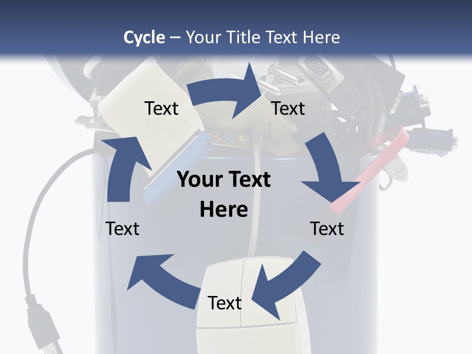 Cable Disposal Disk Drive PowerPoint Template