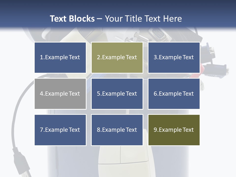 Cable Disposal Disk Drive PowerPoint Template