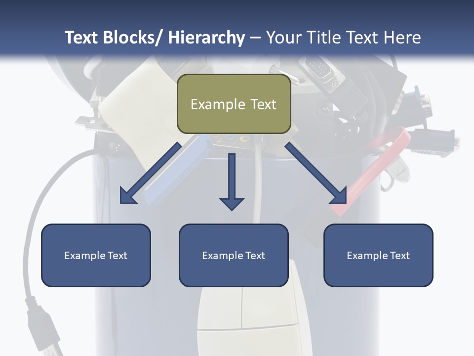 Cable Disposal Disk Drive PowerPoint Template